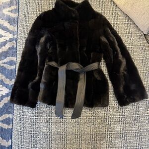 Elegant Black MINK Fur Jacket